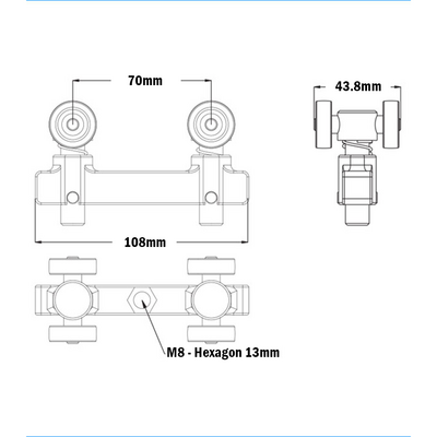 55-010-1 MODULAR SOLUTIONS DOOR PART<br>TROLLEY DOOR KIT